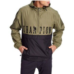 Champion Color-blocked Packable Half-zip Scuba Hood Jacket - L